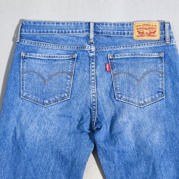 Levis 711 jeans women's W28/L32(29) medium washed denim blue skinny straight - Picture 4 of 16
